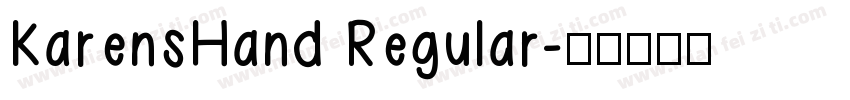 KarensHand Regular字体转换